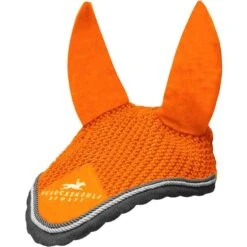 Schockemöhle Fliegenhaube Neo Star Orange/Logo Warmblut
