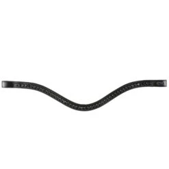 Passier Stirnriemen Geschwungen Mit Großen Strasssteinen Graphite/Schwarz