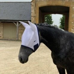 Saxon Fliegenmaske Mesh Weiß/Navy -Waldhausen Verkäufe 2024 agradi 44946646 4.4cb6e8