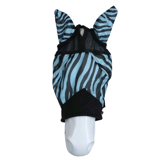 HKM Fliegenmaske Zebra Schwarz/Weiß 6 HKM Fliegenmaske Zebra Schwarz/Weiß – Bild 4