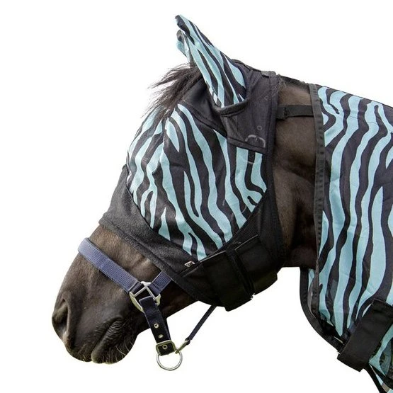 HKM Fliegenmaske Zebra Schwarz/Weiß 8 HKM Fliegenmaske Zebra Schwarz/Weiß – Bild 6