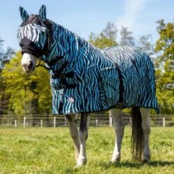 HKM Fliegenmaske Zebra Aqua/Schwarz -Waldhausen Verkäufe 2024 agradi 44976042 5.ee8356