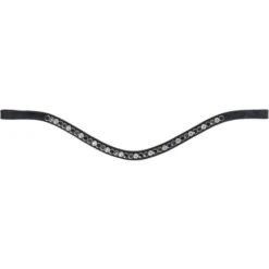 HB Stirnriemen Rivet Glitter Schwarz/Grau