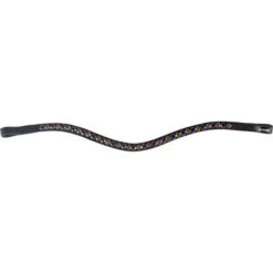 Horka Stirnriemen Colori Schwarzes Leder Beige