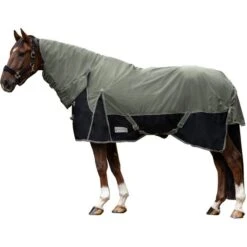 Waldhausen Outdoordecke Comfort Full Neck 200g Khaki/Schwarz