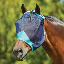 Weatherbeeta Fliegenmaske Comfitec Deluxe Fine Mesh Schwarz/Türkis -Waldhausen Verkäufe 2024 wb 1006938000 navyturquoise wb fly mask image hero null.c4ab6a 1