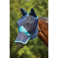 Weatherbeeta Fliegenmaske Comfitec Deluxe Fine Mesh Mit Ohren Und Nase Schwarz/Türkis -Waldhausen Verkäufe 2024 wb 1006941000 navyturquoise wb fly mask ears image hero null.8f75bd