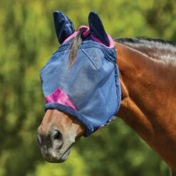 Weatherbeeta Fliegenmaske Comfitec Deluxe Durable Mesh Mit Ohren Schwarz/Lila -Waldhausen Verkäufe 2024 wb 1009429000 navypurple wb fly mask ears image hero null.10c2f9 1