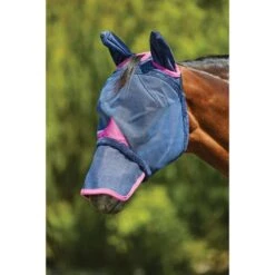 Weatherbeeta Fliegenmaske Comfitec Deluxe Durable Mesh Mit Ohren Und Nase Schwarz/Lila -Waldhausen Verkäufe 2024 wb 1009431000 navypurple wb fly mask nose ears image hero null.5fe9d7