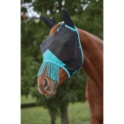 Weatherbeeta Fliegenmaske Comfitec Deluxe Fine Mesh Mit Ohren Und Fransen Schwarz/Türkis -Waldhausen Verkäufe 2024 wb 1009577000 blackturquoise wb cft deluxe fine mesh mask ears tassels image hero null.69ef26 1